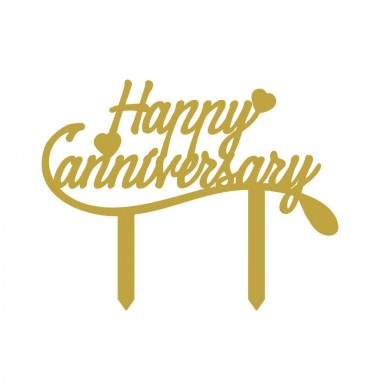 CAKETOPPER "HAPPY ANNIVERSARY"