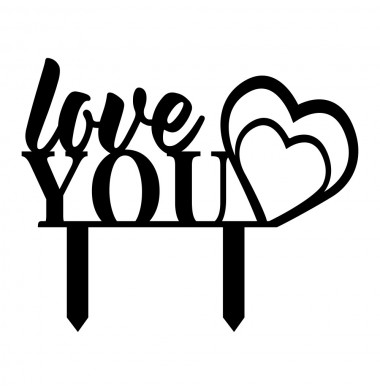 CAKETOPPER "LOVE YOU"