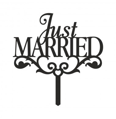 CAKE TOPPER "JUST MARRIED"