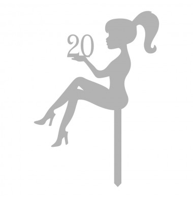 CAKE TOPPER LADY TWENTY