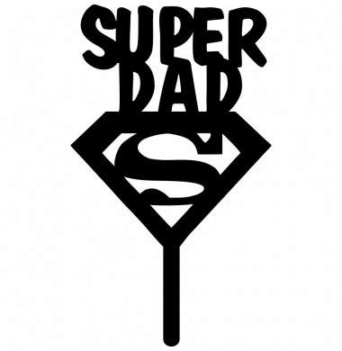 CAKE TOPPER SUPER DAD ΑΣΠΙΔΑ