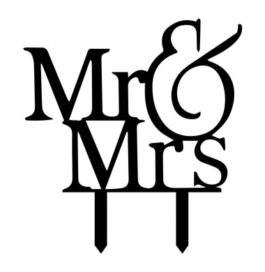 CAKETOPPER "MR & MRS"