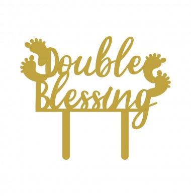 CAKE TOPPER DOUBLE BLESSING