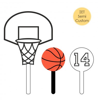 CAKE TOPPER BASKETBALL (SET)