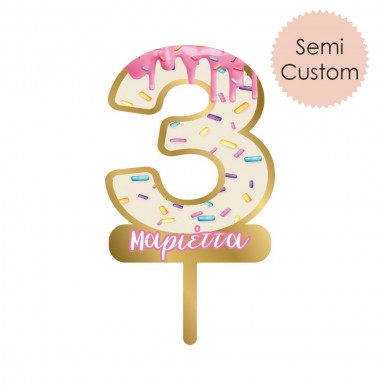 CAKE TOPPER DONUTS ΜΕ...