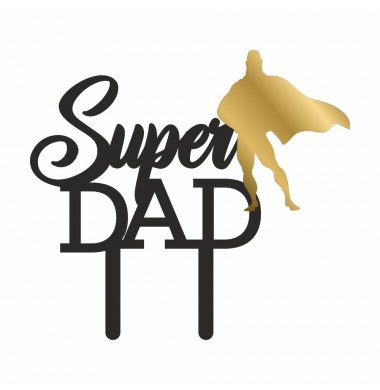 CAKE TOPPERS SUPER DAD 3D