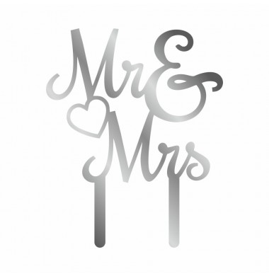 CAKE TOPPER MR & MRS WITH...