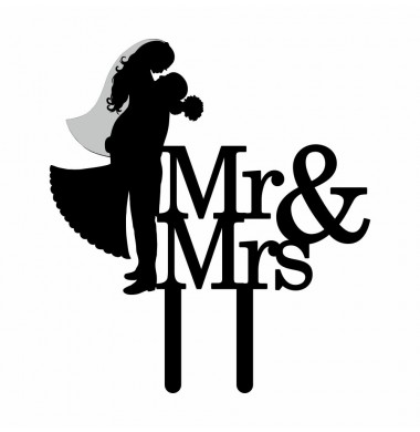 CAKE TOPPER MR & MRS GROOM...